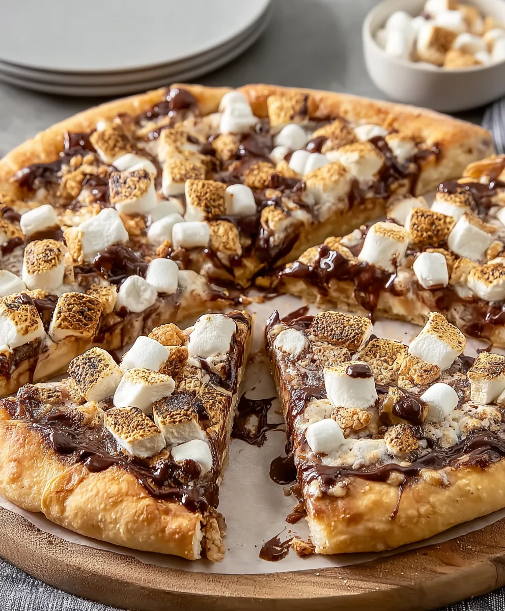 Easy Smores Pizza Recipe - Decadent Dessert Fun