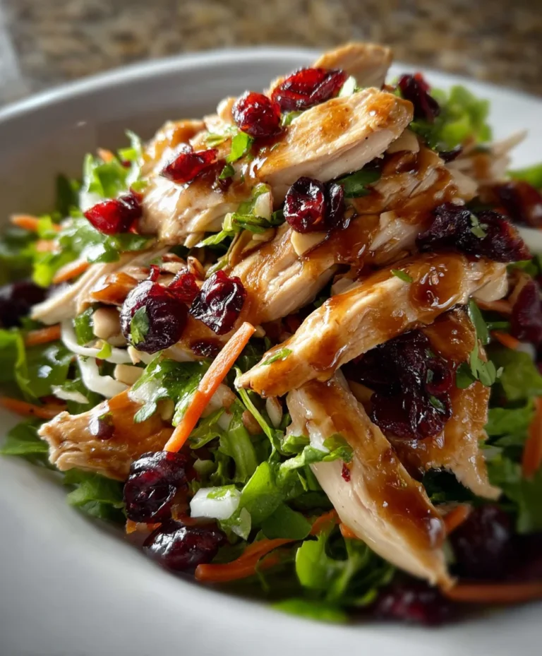 Asian Chicken Cranberry Salad Quick Lunch Recipe