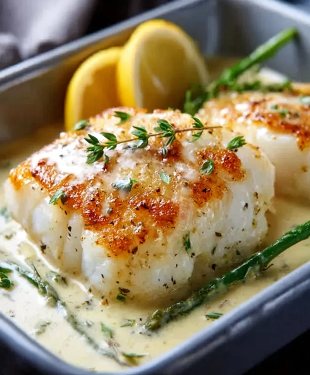 Coconut Lemon Cream Baked Cod Recipe