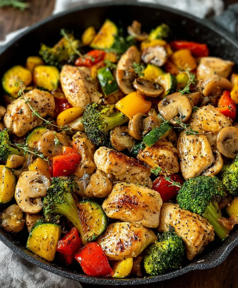 Healthy Chicken and Vegetable Skillet Meal