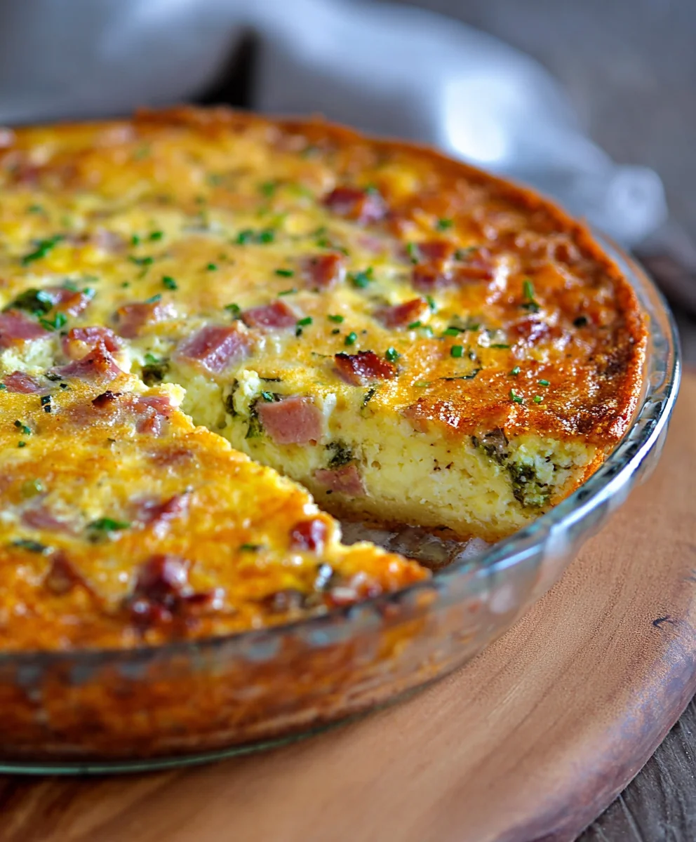 Keto Beef Beef Ham Cheese Quiche-Easy Low Carb Recipe