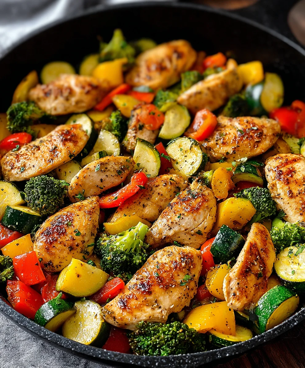 Healthy Chicken and Vegetable Skillet Meal