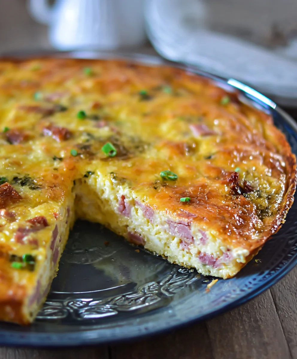 Keto Beef Beef Ham Cheese Quiche-Easy Low Carb Recipe