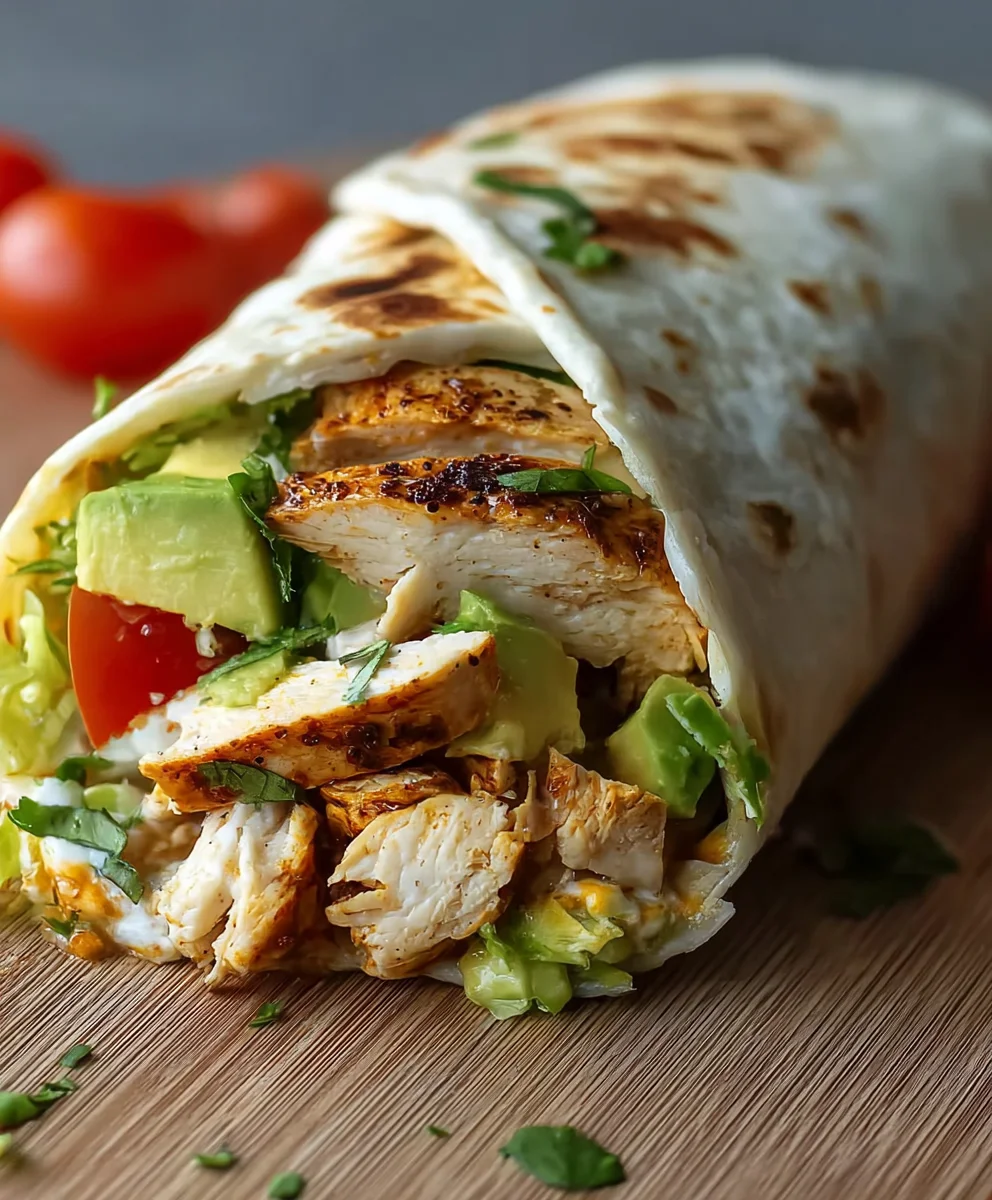 Healthy Chicken Avocado Wrap Recipe - Easy & Delicious