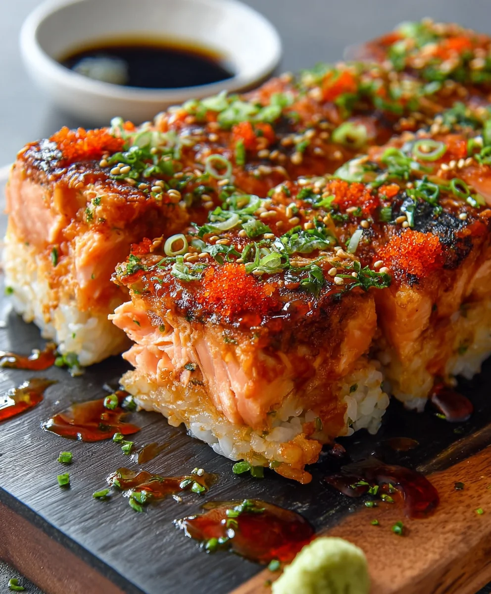 Spicy Salmon Sushi Bake-Easy Delicious Recipe