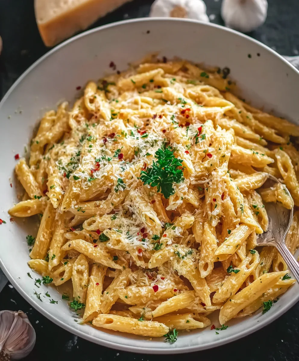 Easy Creamy Garlic Pasta - Minute Meal