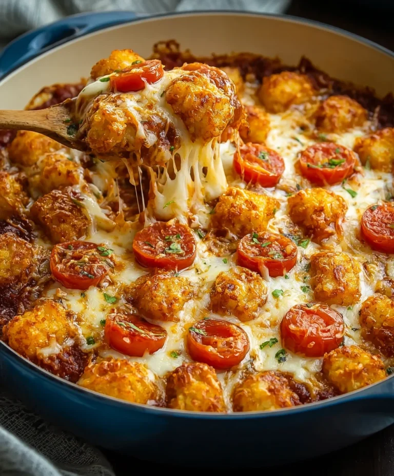 Easy Pizza Beef Tot Casserole Recipe