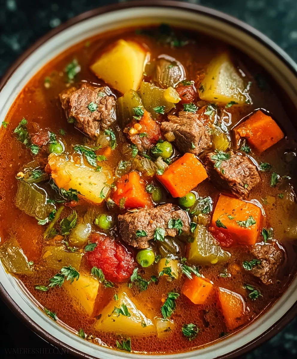 Hearty Vegetable Beef Soup Recipe - Easy & Delicious