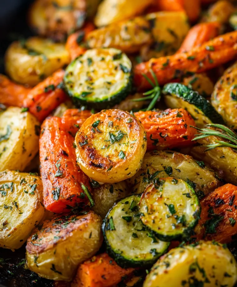 Garlic Herb Roasted Potatoes Carrots Zucchini