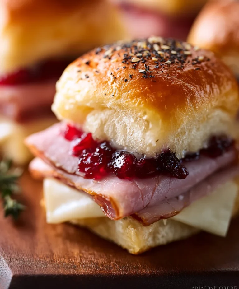 Beef Beef Ham Cranberry Sliders-Festive Flavor Fusion