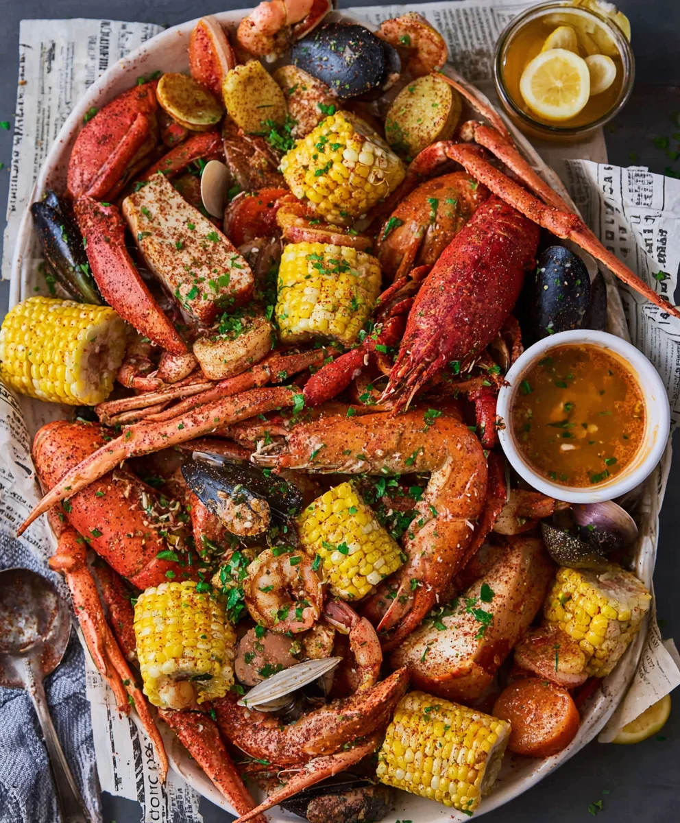 Spicy Cajun Seafood Boil-Garlic Butter Delight