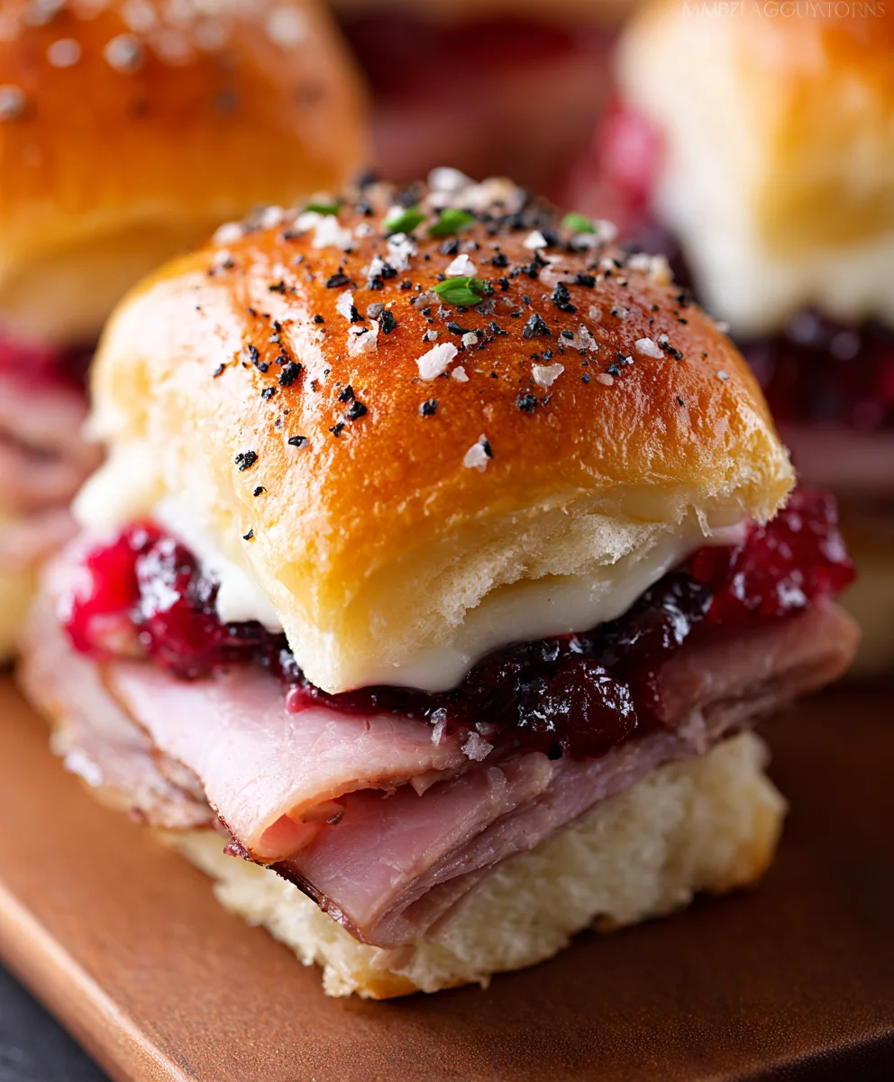 Beef Beef Ham Cranberry Sliders-Festive Flavor Fusion