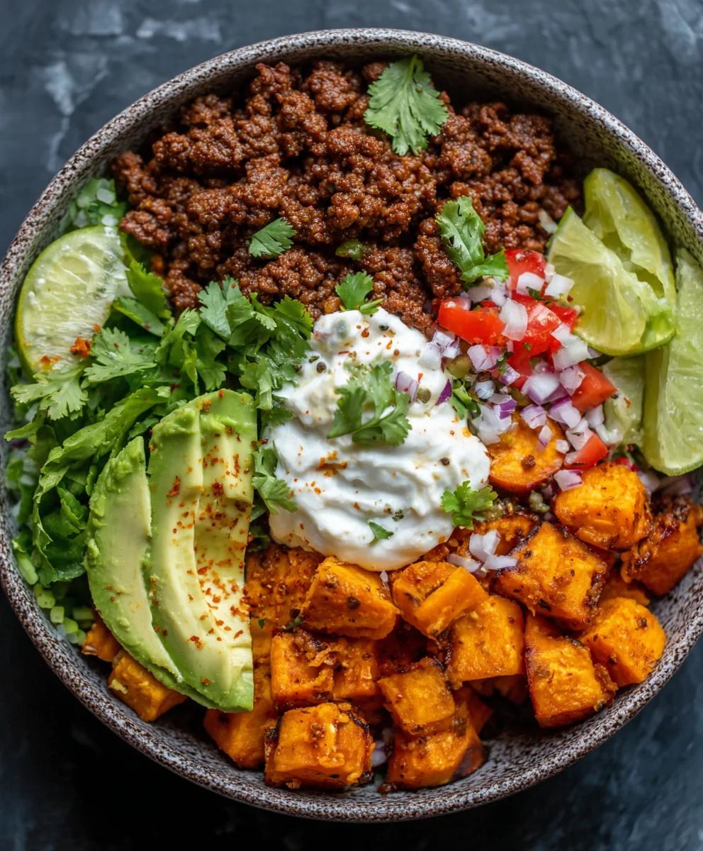 Spicy Sweet Potato Taco Bowl Recipe-Healthy & Quick