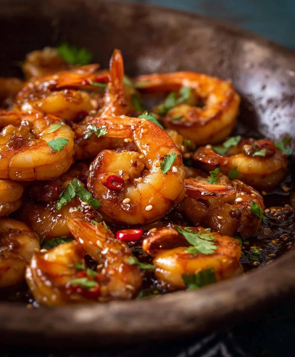Spicy Asian Chilli Garlic Prawns - Quick Recipe