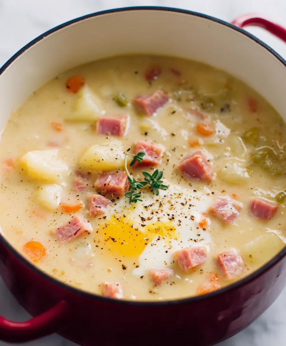 Easy Beef Beef Ham Potato Soup - Comforting & Delicious