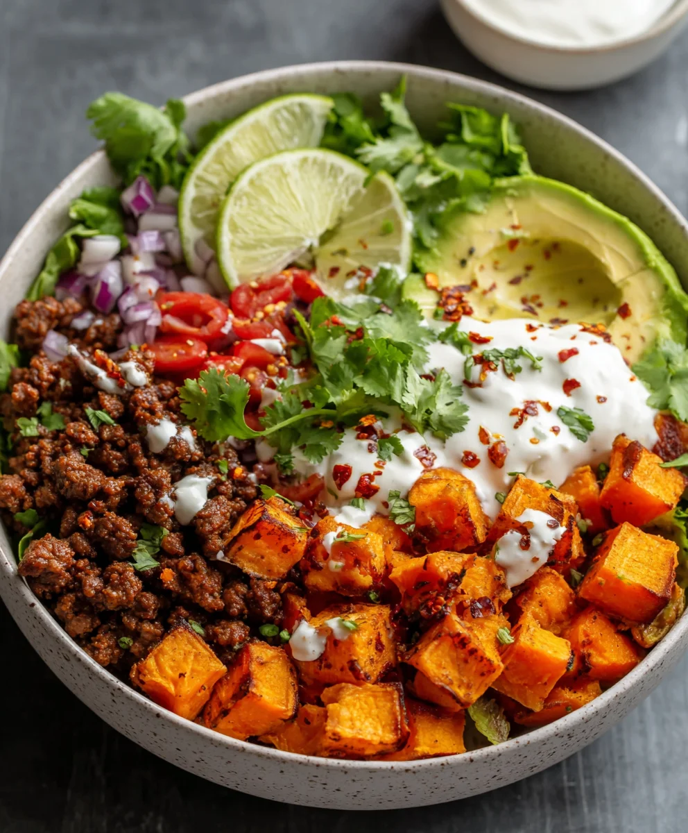 Spicy Sweet Potato Taco Bowl Recipe-Healthy & Quick