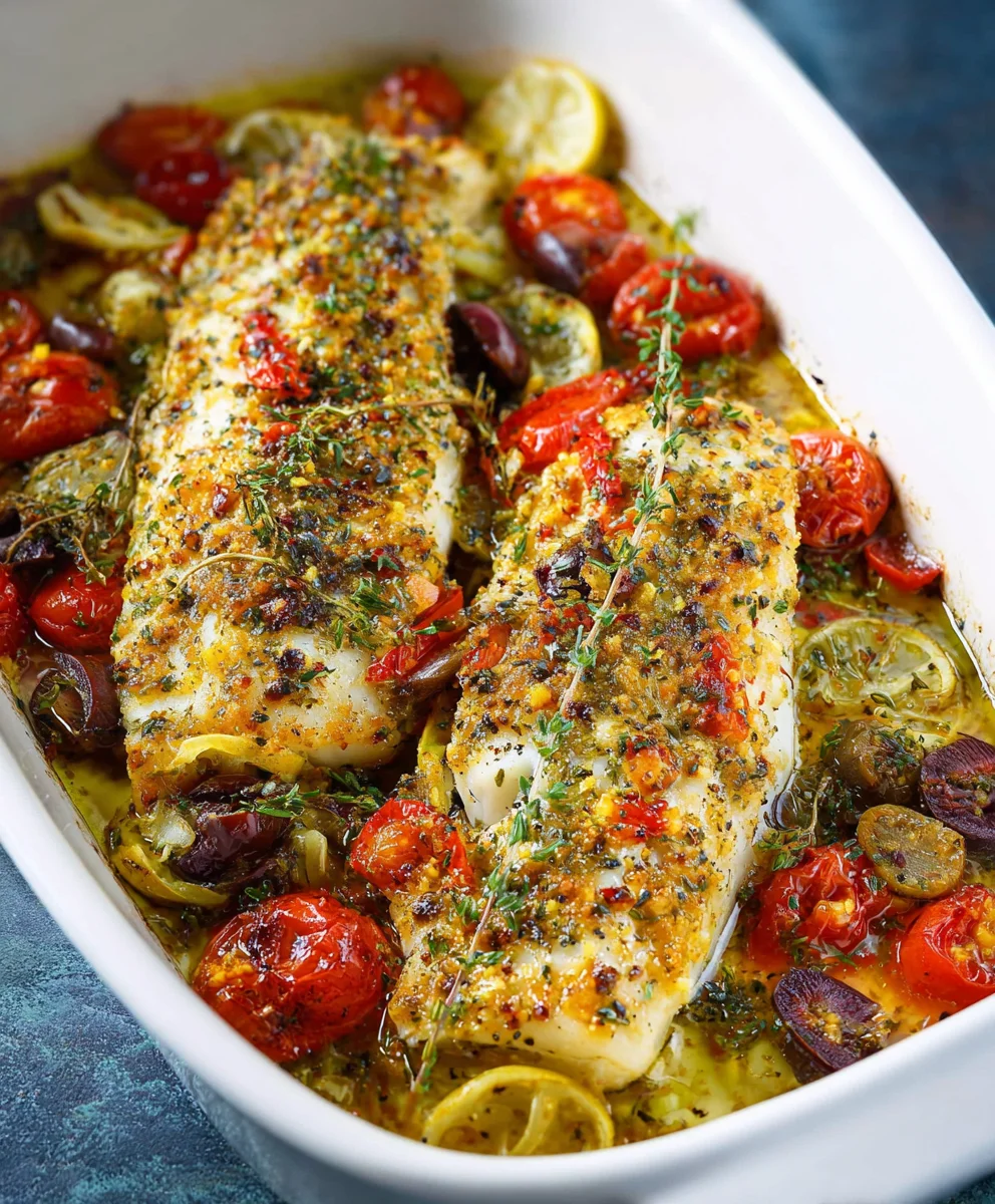 Easy Mediterranean Baked Fish Recipe - Flavorful & Quick