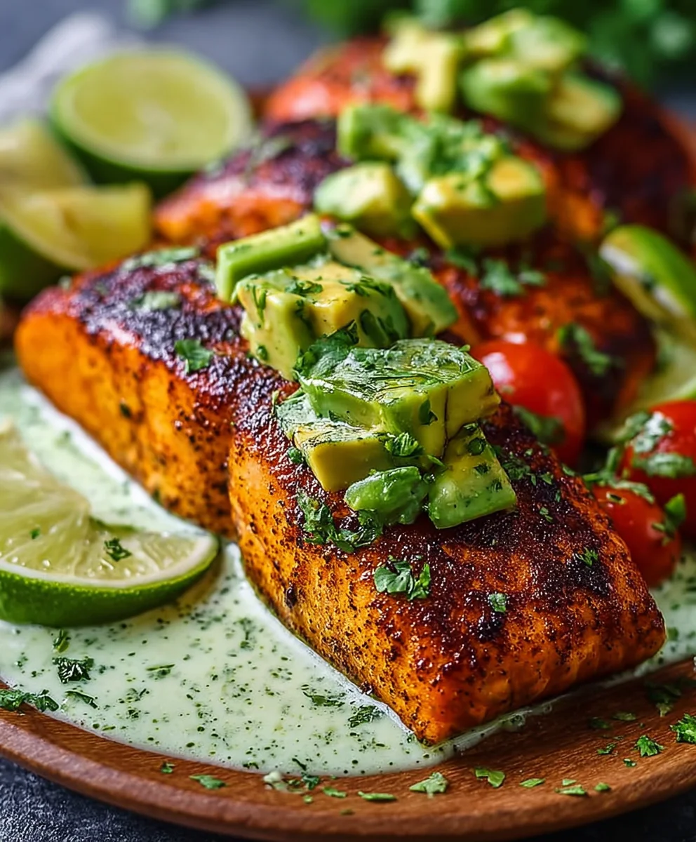 Cajun Salmon Avocado Lime - Healthy & Flavorful