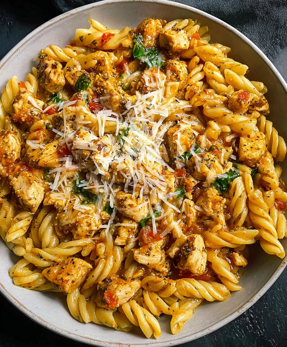 Healthy Garlic Parmesan Chicken Pasta Recipe