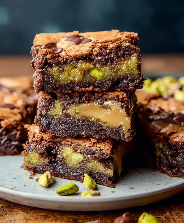 Pistachio Brookies-Chewy Brownies Swirled with Cookie Magic