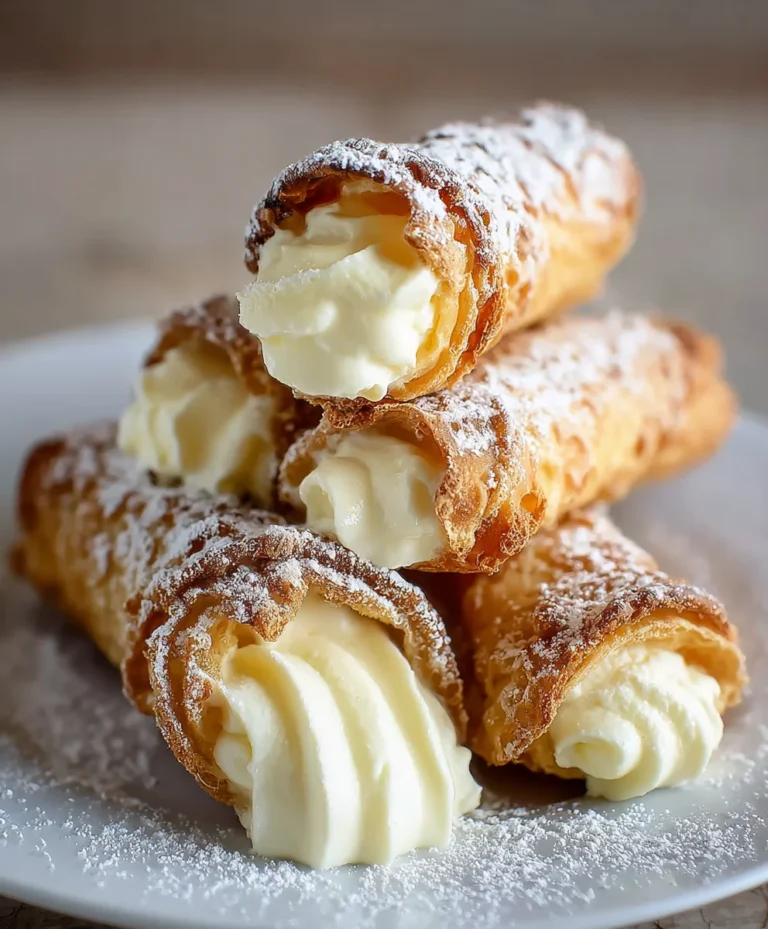 Easy Italian Cream Stuffed Cannoncini Recipe