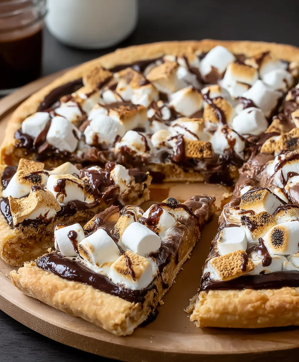 Easy Smores Pizza Recipe - Decadent Dessert Fun