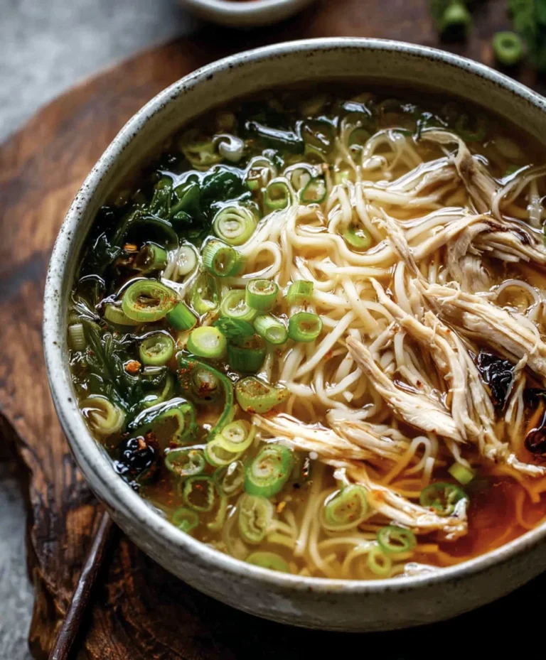 Gin Extract Scallion Chicken Noodle Soup – Flavorful & Easy