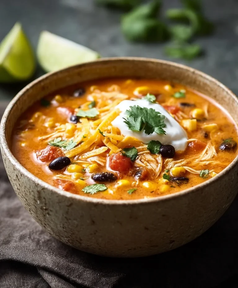 Creamy Chicken Enchilada Soup – Easy Hearty Meal