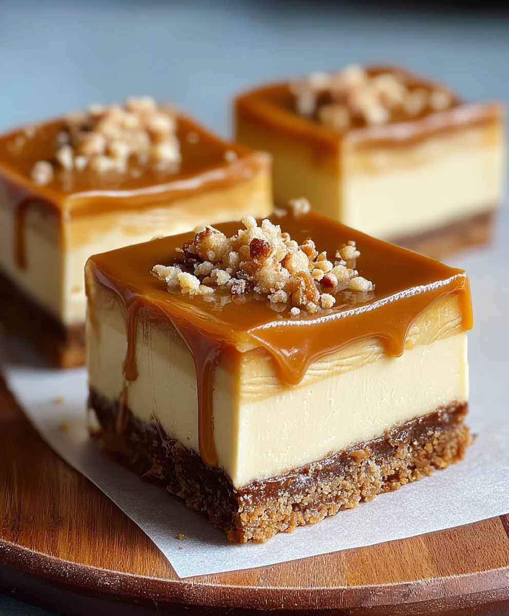 Dulce de Leche Cheesecake Bars - Creamy Dessert Bliss