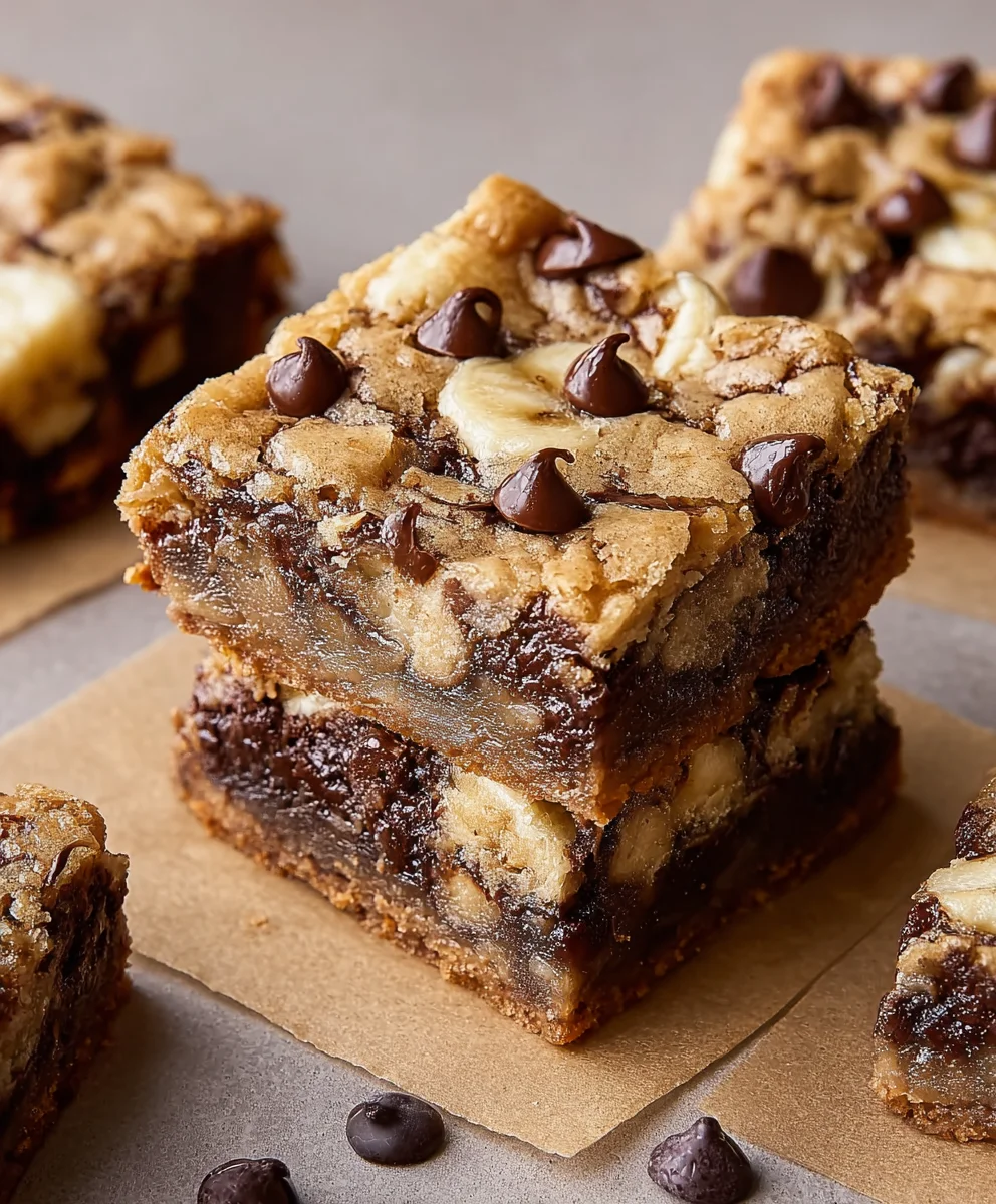 Easy Banana Chocolate Chip Cookie Bars