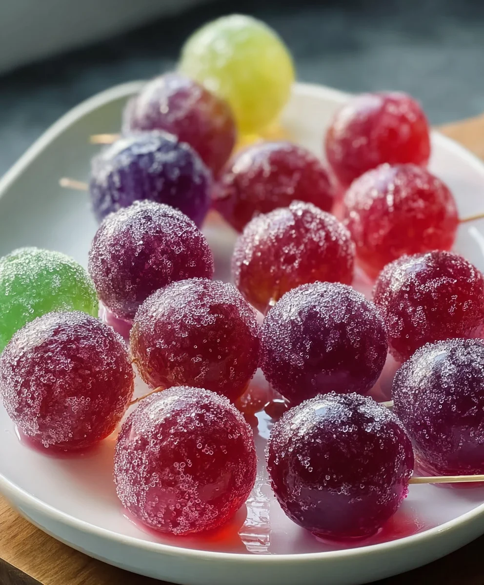 Frozen Candy Grapes with Jell-O Recipe - Sweet Treat