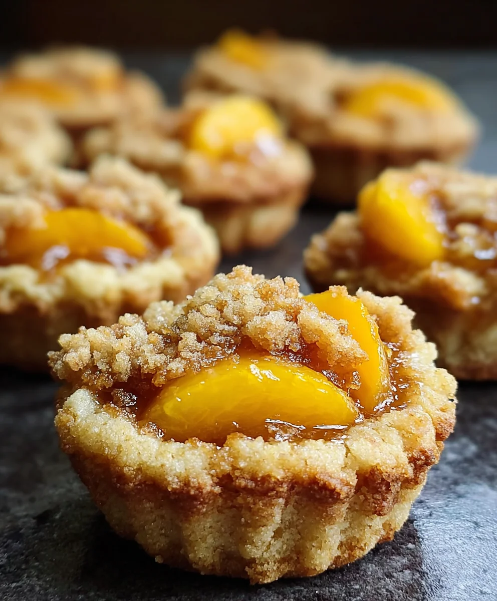 Peach Cobbler Cookie Cups-Sweet Summer Dessert