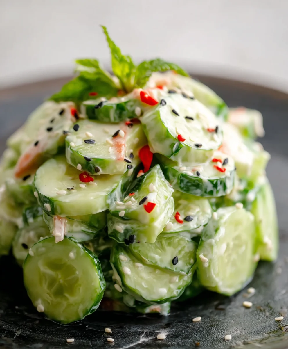 Easy California Roll Cucumber Salad-Fresh & Flavorful