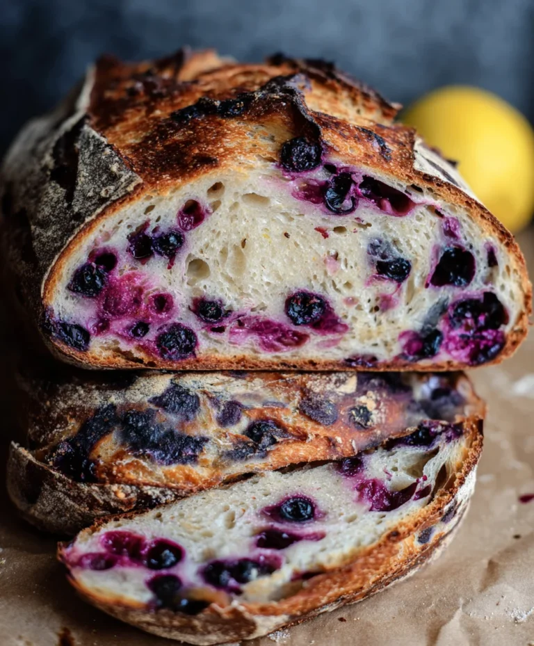 Lemon Blueberry Sourdough Bread Recipe-Easy & Delicious