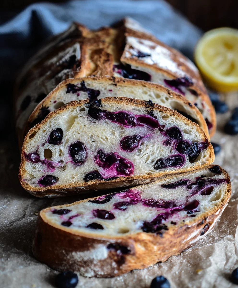 Lemon Blueberry Sourdough Bread Recipe-Easy & Delicious