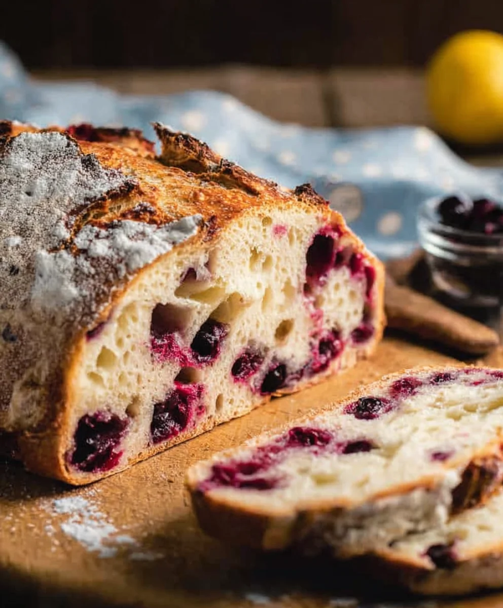 Blueberry Lemon Sourdough Bread-Easy Sweet Recipe