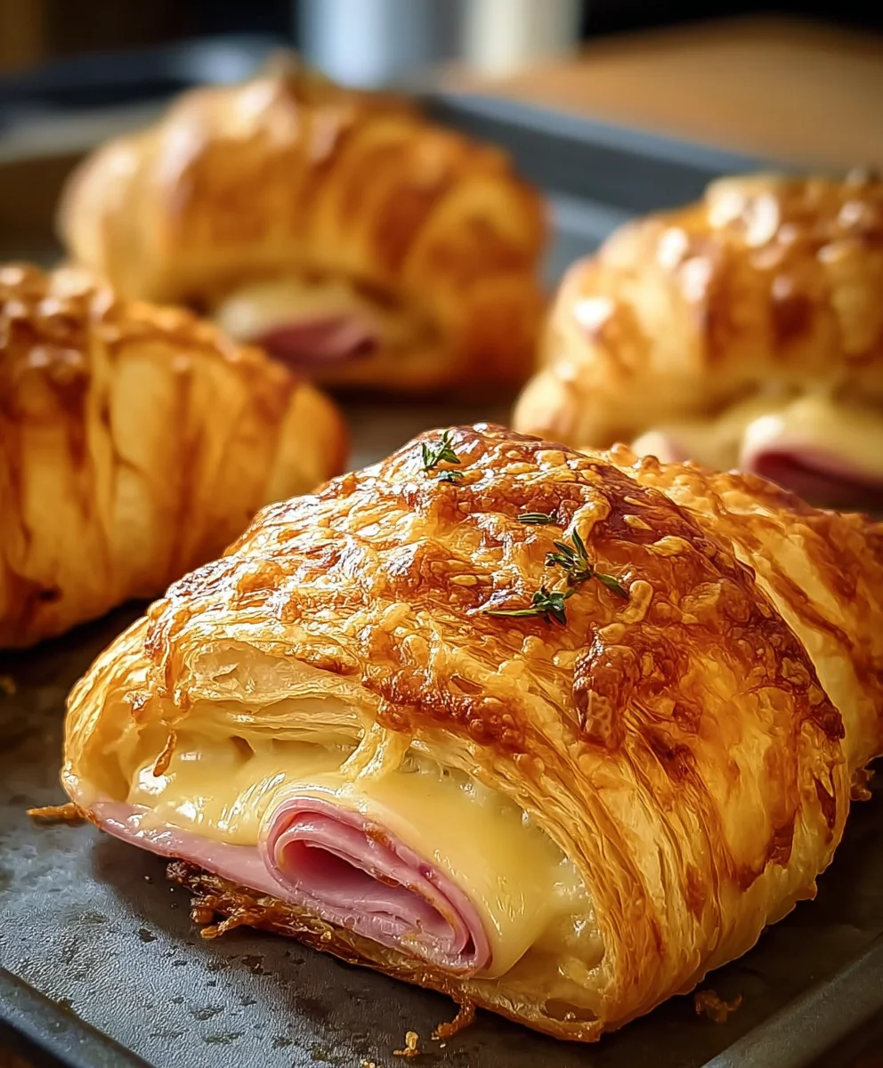 Beef Beef Ham Cheese Croissants-Easy Baked Recipe