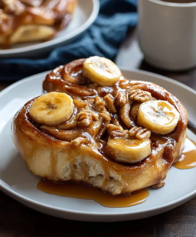 Bananas Foster Cinnamon Rolls – Easy Dessert Recipe