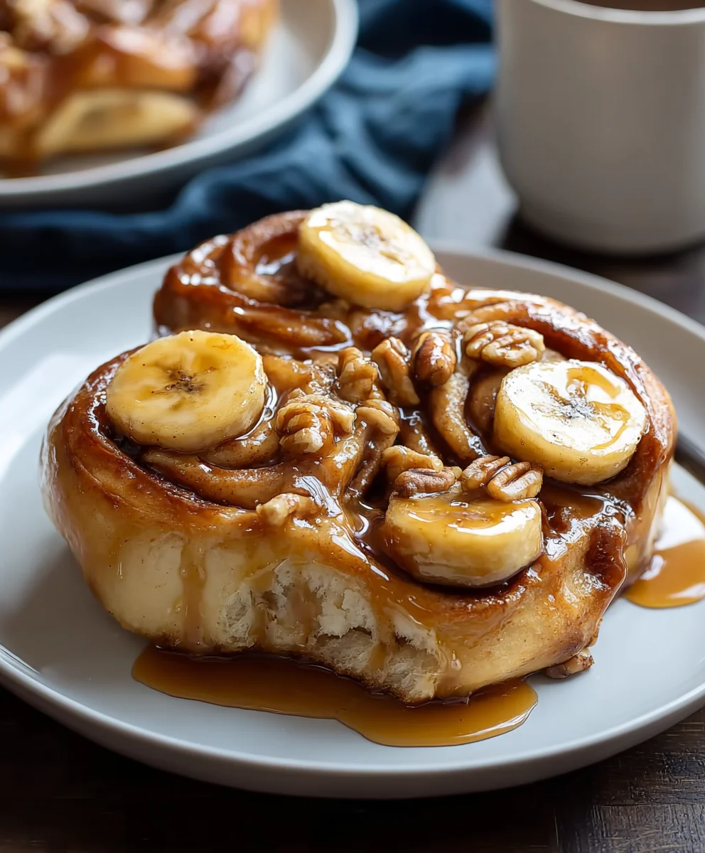 Bananas Foster Cinnamon Rolls - Easy Dessert Recipe