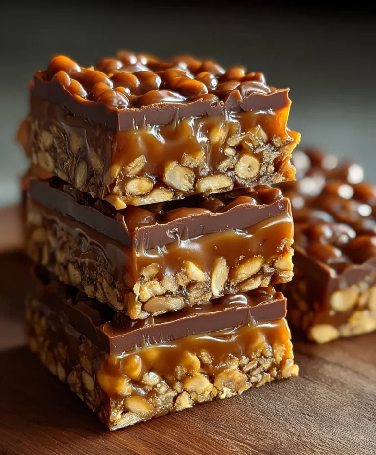 Caramel Fudge Crunch Bars-Easy No-Bake Recipe