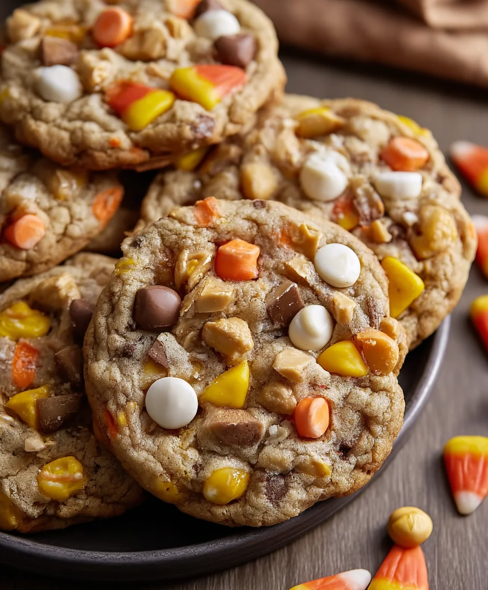 Candy Corn Trail Mix Cookies- Easy & Delicious Fall Treat