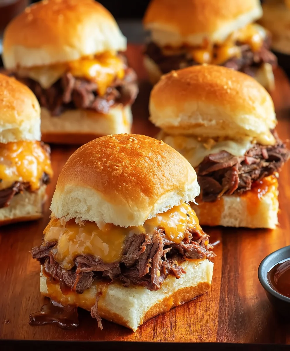 Roast Beef Cheddar Sliders- Quick & Easy Appetizer