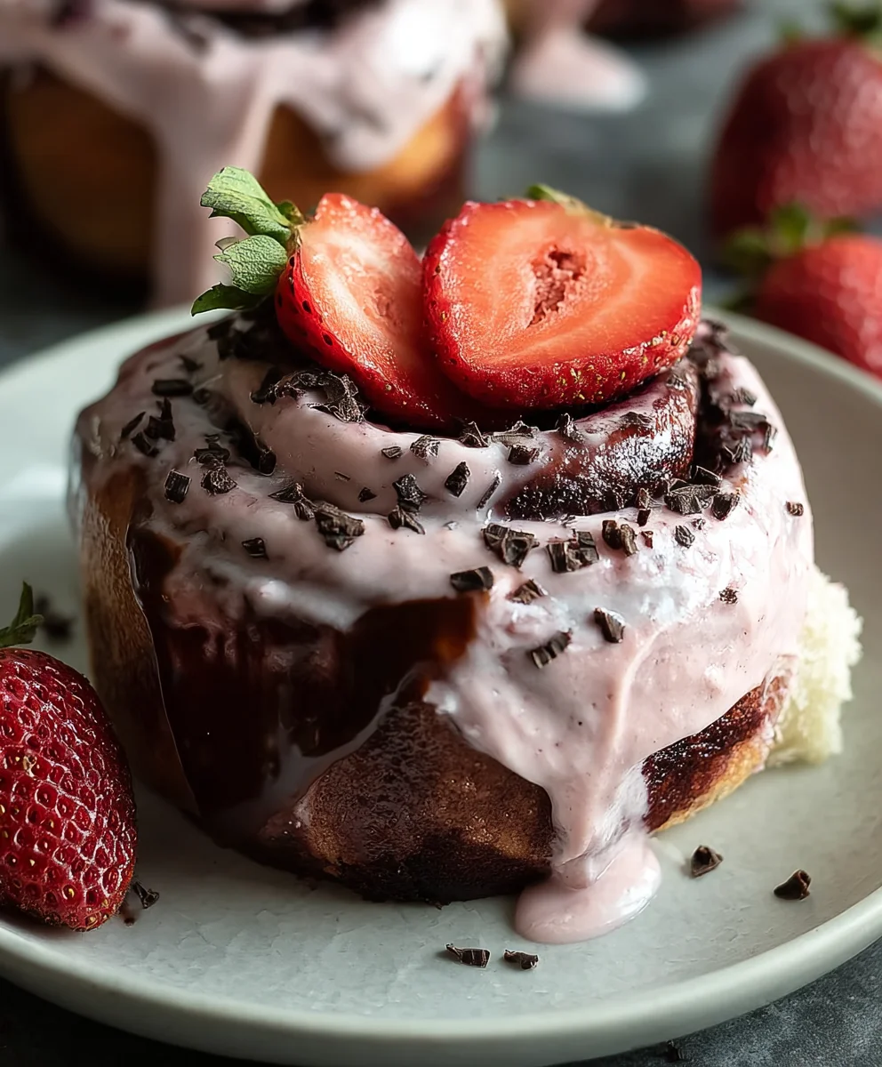 Decadent Chocolate Rolls-Strawberry Cream Cheese Bliss