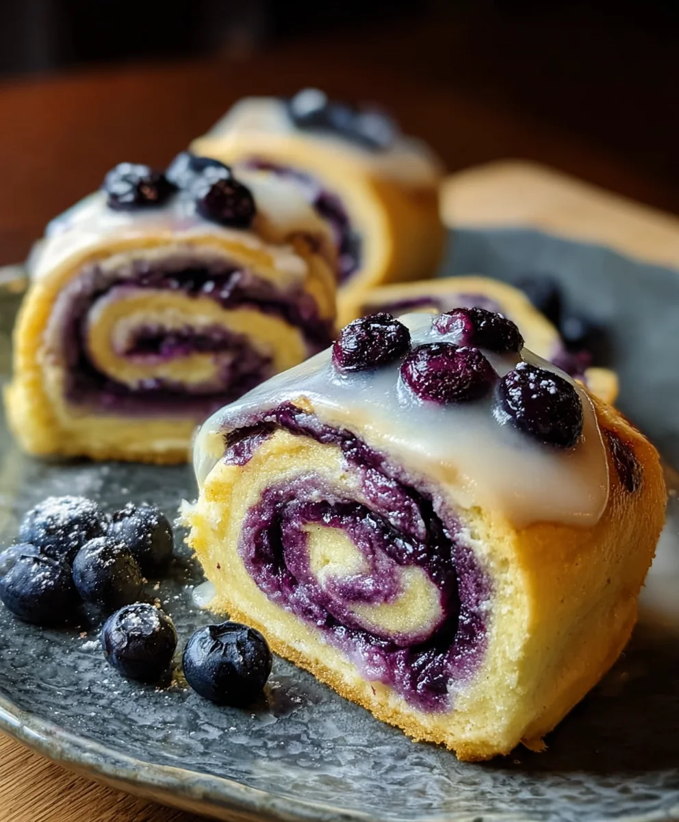 Blueberry Cheesecake Rolls-Easy Dessert Recipe