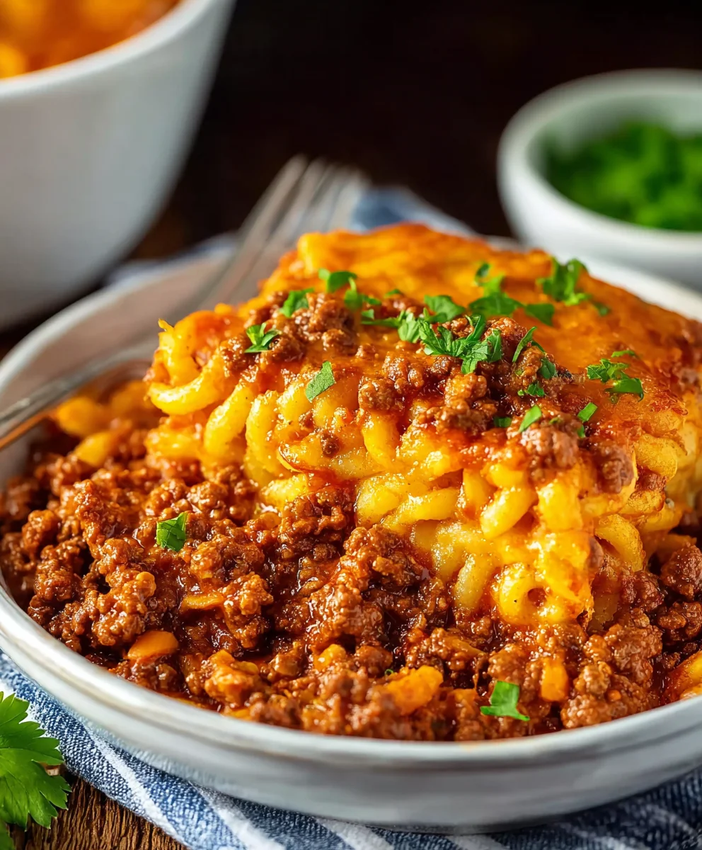 Quick Beef Sloppy Joe Casserole-Easy Family Dinner