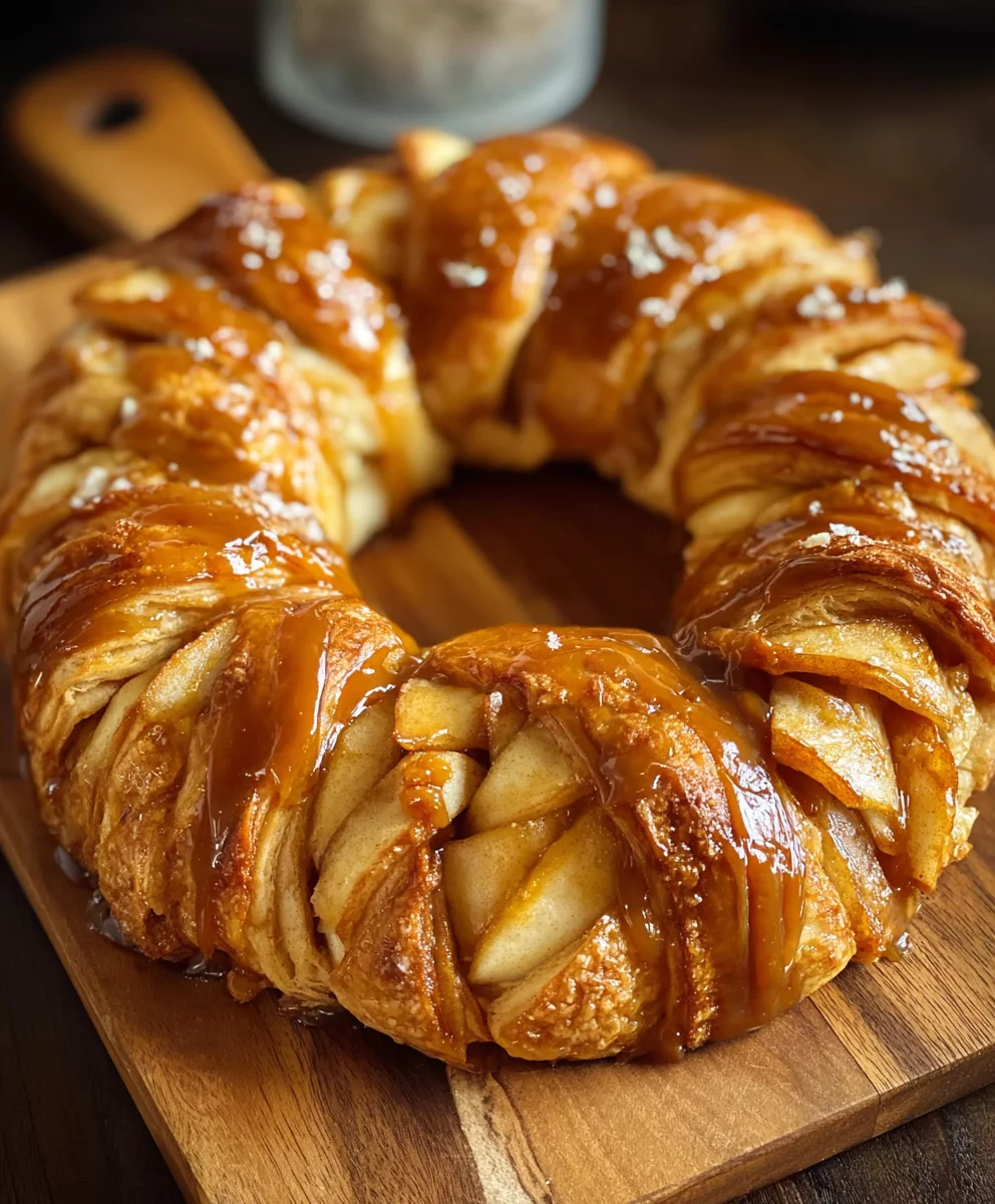 Caramel Apple Cream Cheese Crescent Ring Recipe