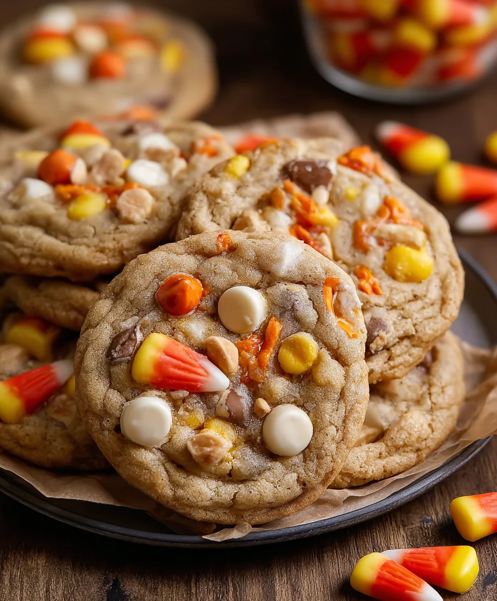 Candy Corn Trail Mix Cookies- Easy & Delicious Fall Treat