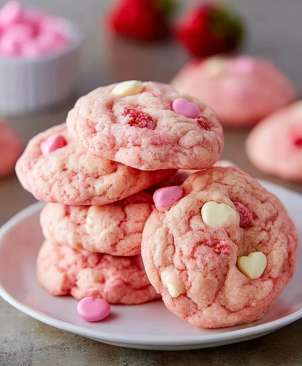 Easy Strawberry Cake Mix Cookies - Best Recipe