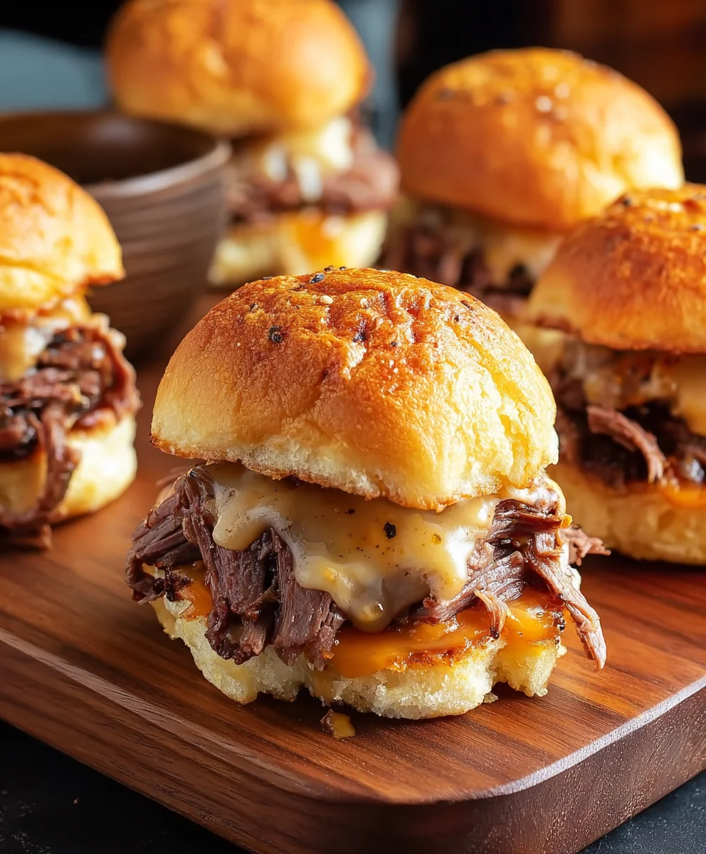Roast Beef Cheddar Sliders- Quick & Easy Appetizer