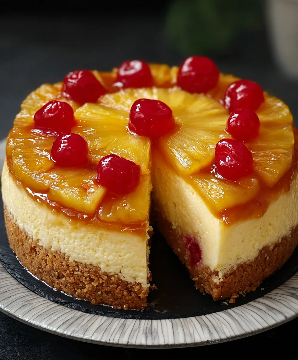 Pineapple Upside Down Cheesecake-Perfect Dessert